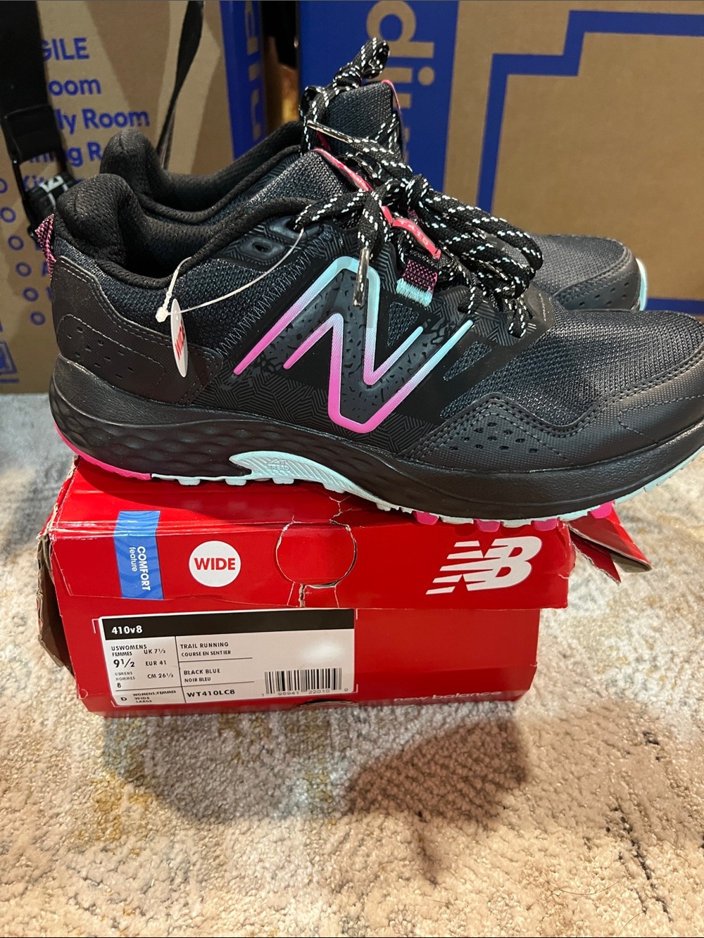 New balance Women's 410 V8 Wide Trail Running Shoe 9.5w running gym z26